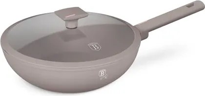 BerlingerHaus Wok fedővel (28 cm) Taupe Collection BH/8094