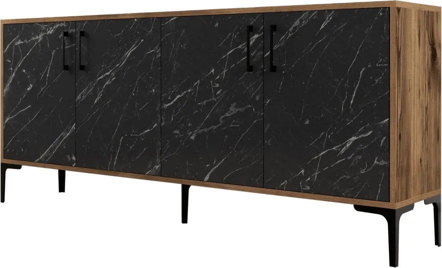 Kiev - Walnut, Black Marble