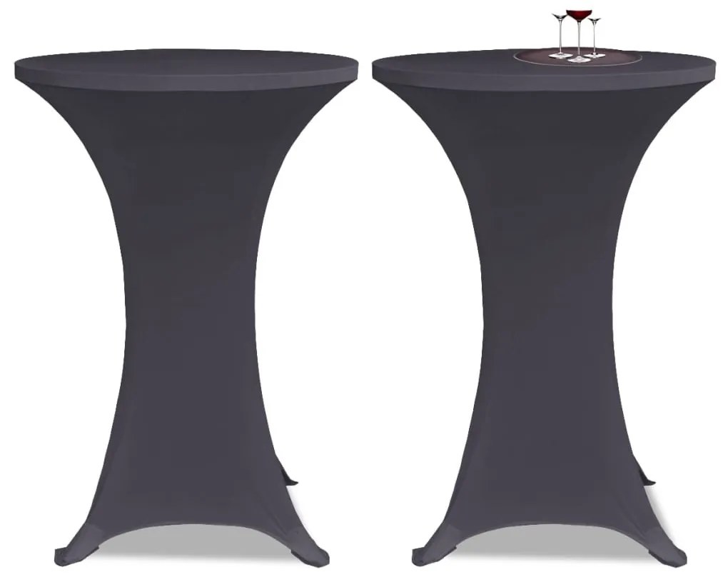 2 db nyújtható asztalterítő 80 cm Antracit