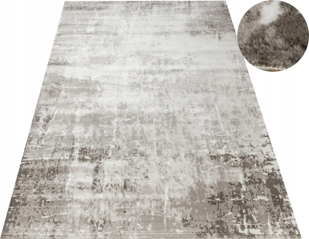 Szürke-bézs Szőnyeg, Mint A Csillogó Vakolat Nantes Nappaliba 160x220 cm