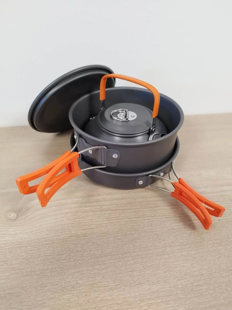 Háromrészes összecsukható hordozható kempingfőző készlet - DS-308 - Nakida