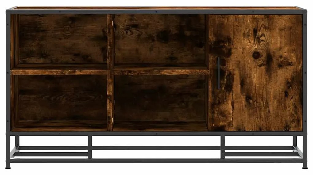 cipőpad füstölt tölgy 100x40x53,5 cm fából és fémből készült