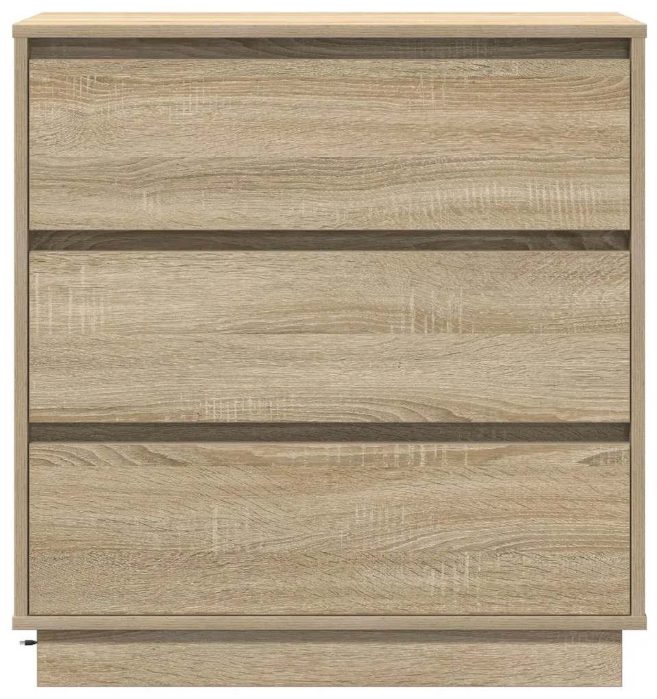 Éjjeli Asztal LED-del Sonoma Tölgy 71x34,5x75 cm Műanyag