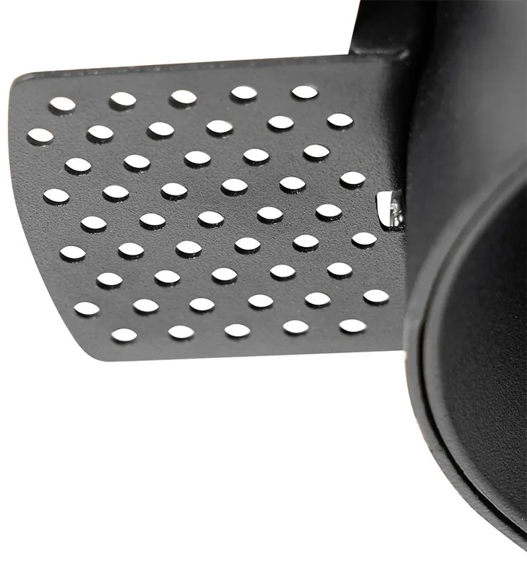 6 darabos modern süllyesztett spotlámpa készlet fekete GU10 kerek keret nélküli - Oneon