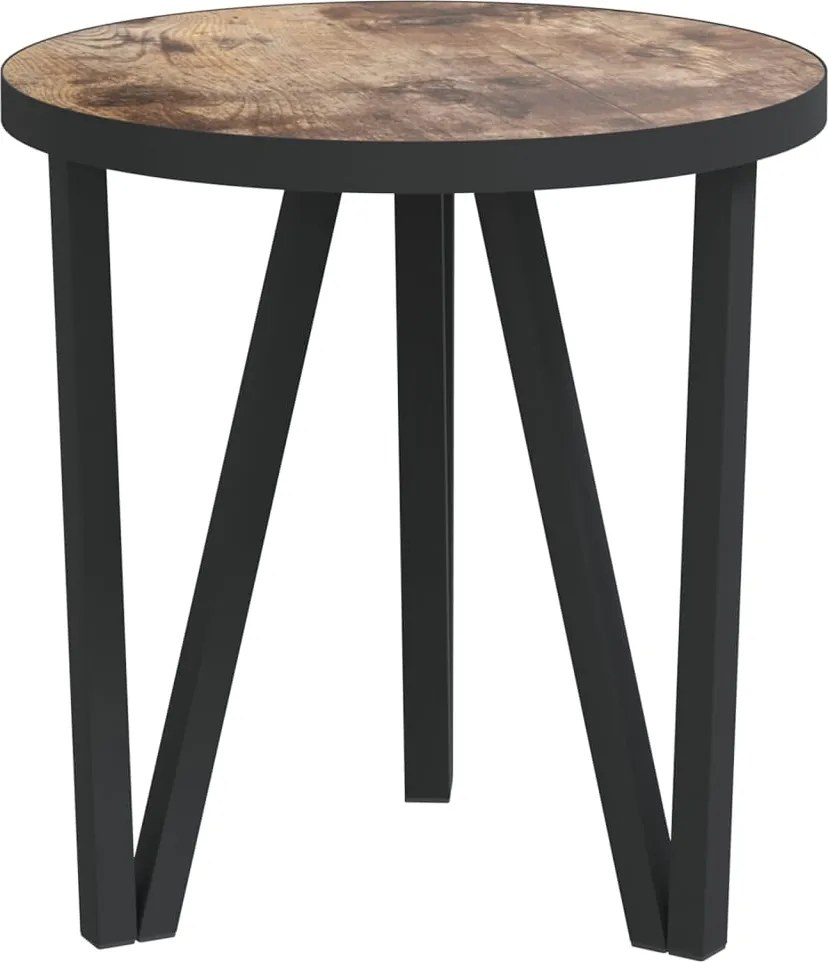 vidaXL fekete-sárga MDF dohányzóasztal Ø35 cm