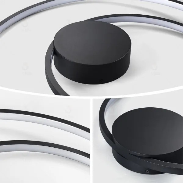 Brilagi - LED dimmelhető mennyezeti lámpa TWISTER LED/105W/230V átm. 100 cm fekete + távirányító