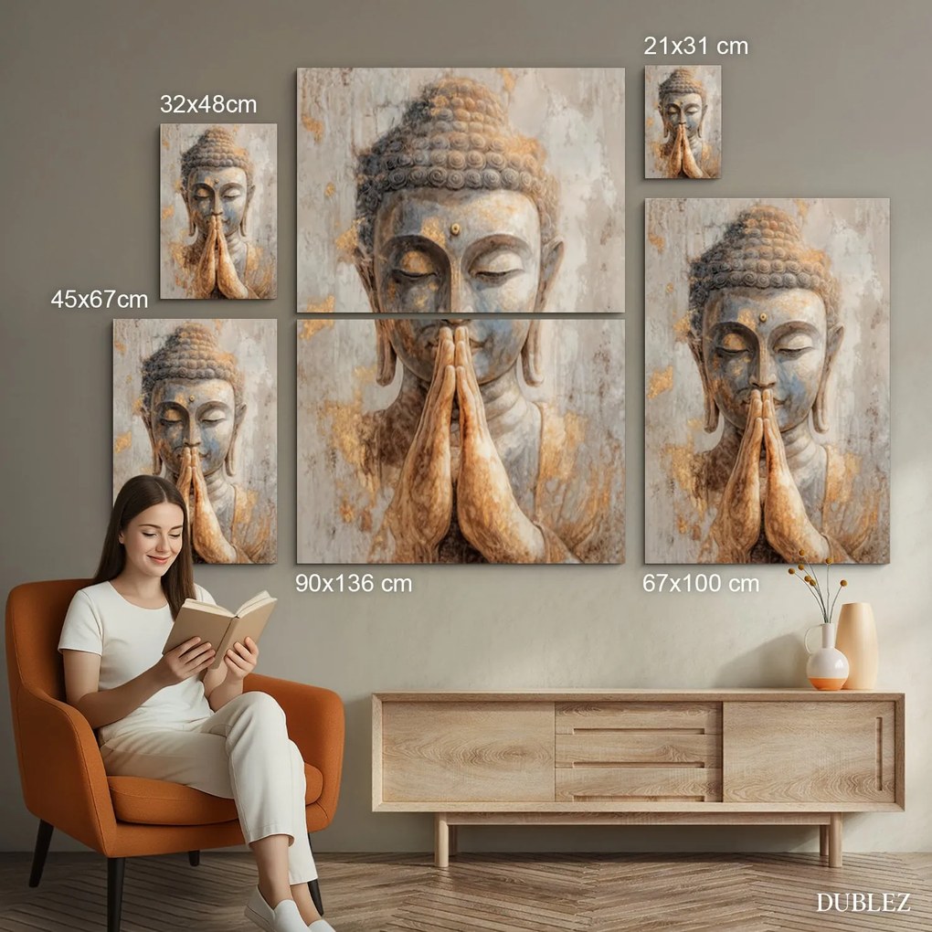 DUBLEZ | Fából készült kép - Buddha | Prémium UV nyomtatás