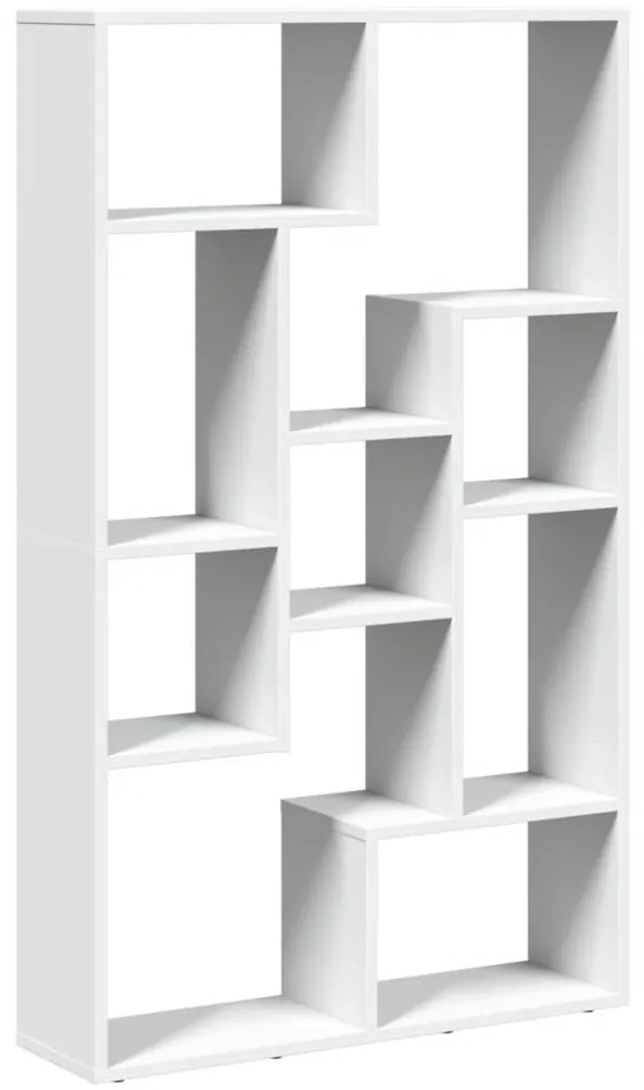 fehér szerelt fa könyvespolc 72 x 20 x 120 cm