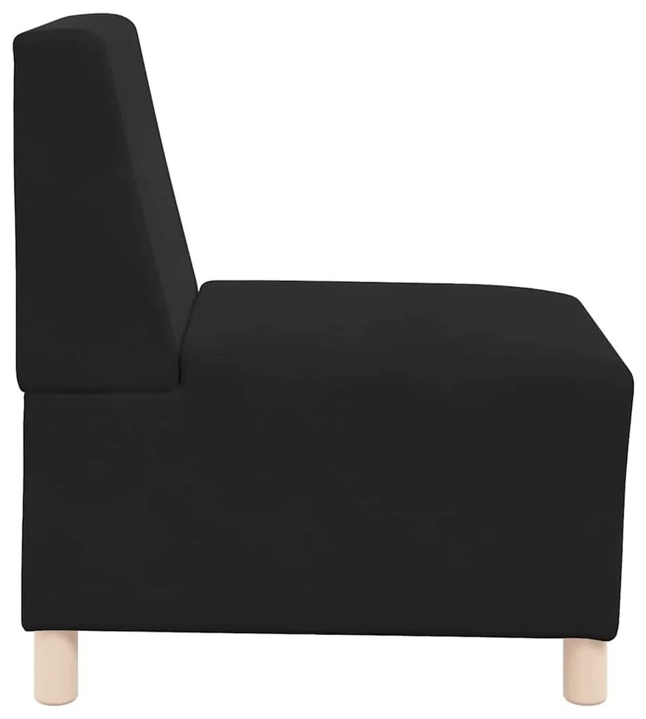 fekete bársony kanapéfotel 55 cm