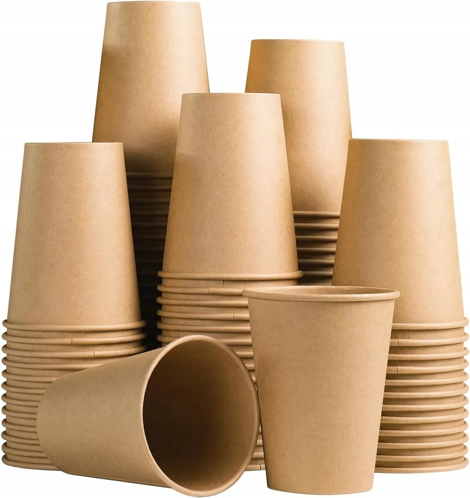 Bögrék Papír Bögrék Kraft Kávé Tea Forró Hideg Italok 100