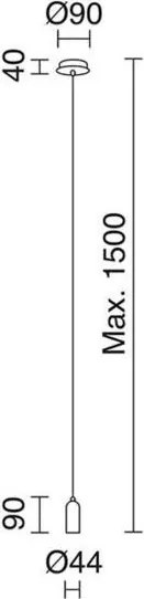 NOVA LUCE 717D-G05X1A-01 A TU ESTILO Egyágú Függesztett Lámpa Fém E27 IP20