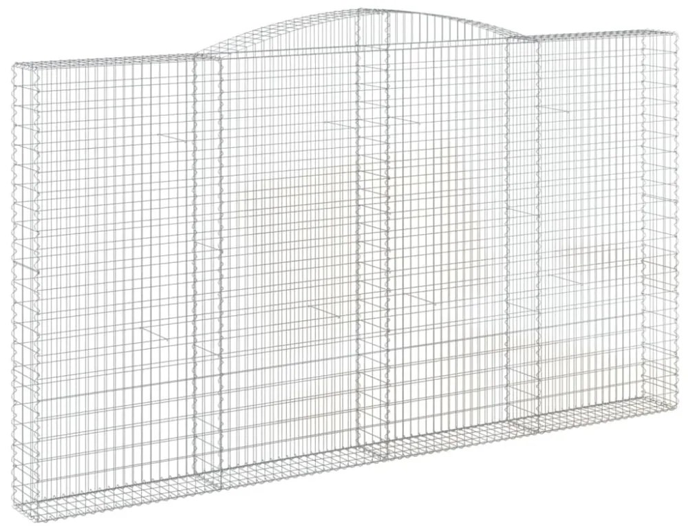 5 db íves horganyzott vas gabion kosár 400x30x220/240 cm