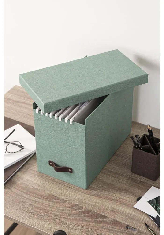 Zöld karton rendszerező dokumentumokhoz Johan Canvas Paper Laminate – Bigso