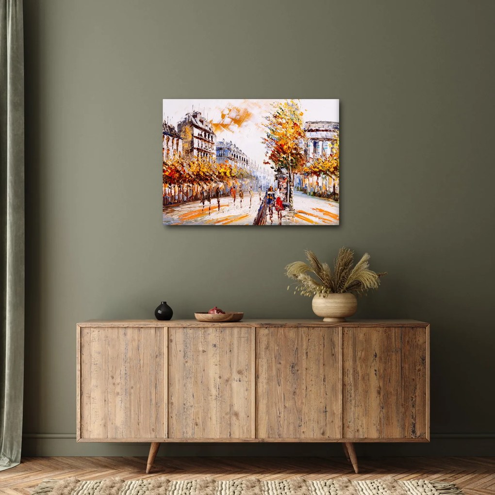 Kép - Utca Párizsban (70x50 cm)