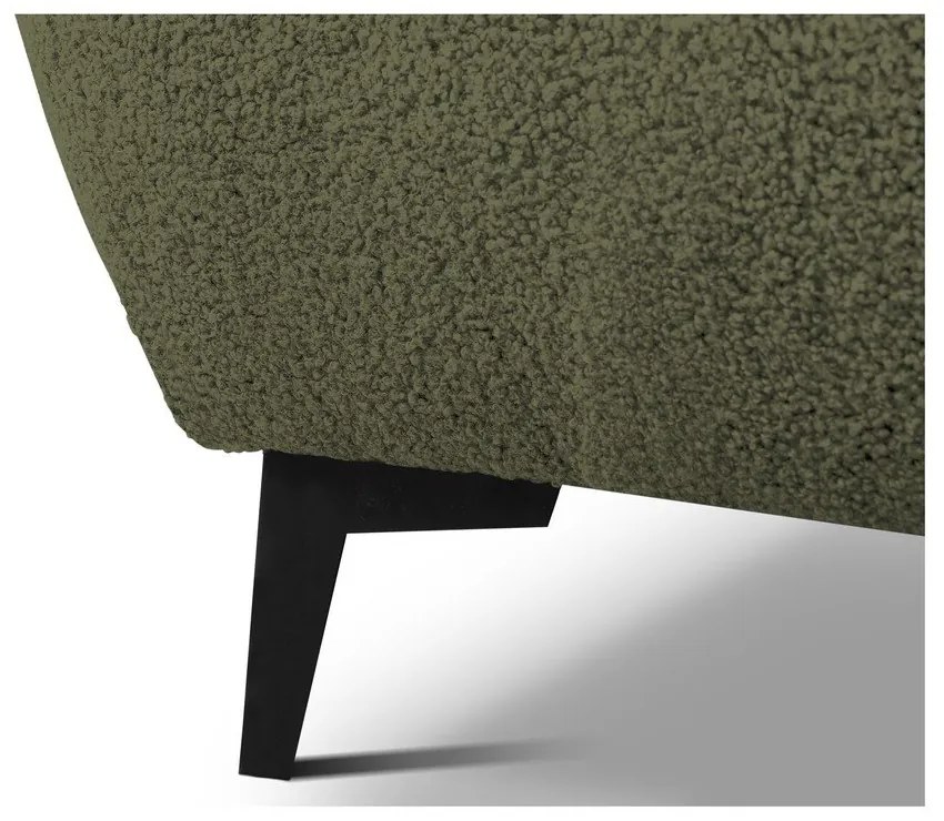 Zöld kárpitozott ágyneműtartós franciaágy ágyráccsal 140x200 cm Makapu – Makamii