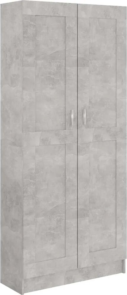 vidaXL betonszürke szerelt fa könyvszekrény 82,5 x 30,5 x 185,5 cm