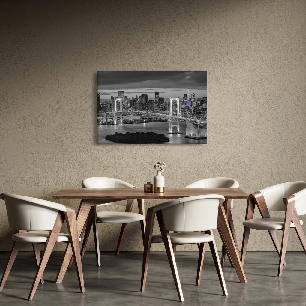 Kép - A nagyváros a lila toronnyal (90x60 cm)