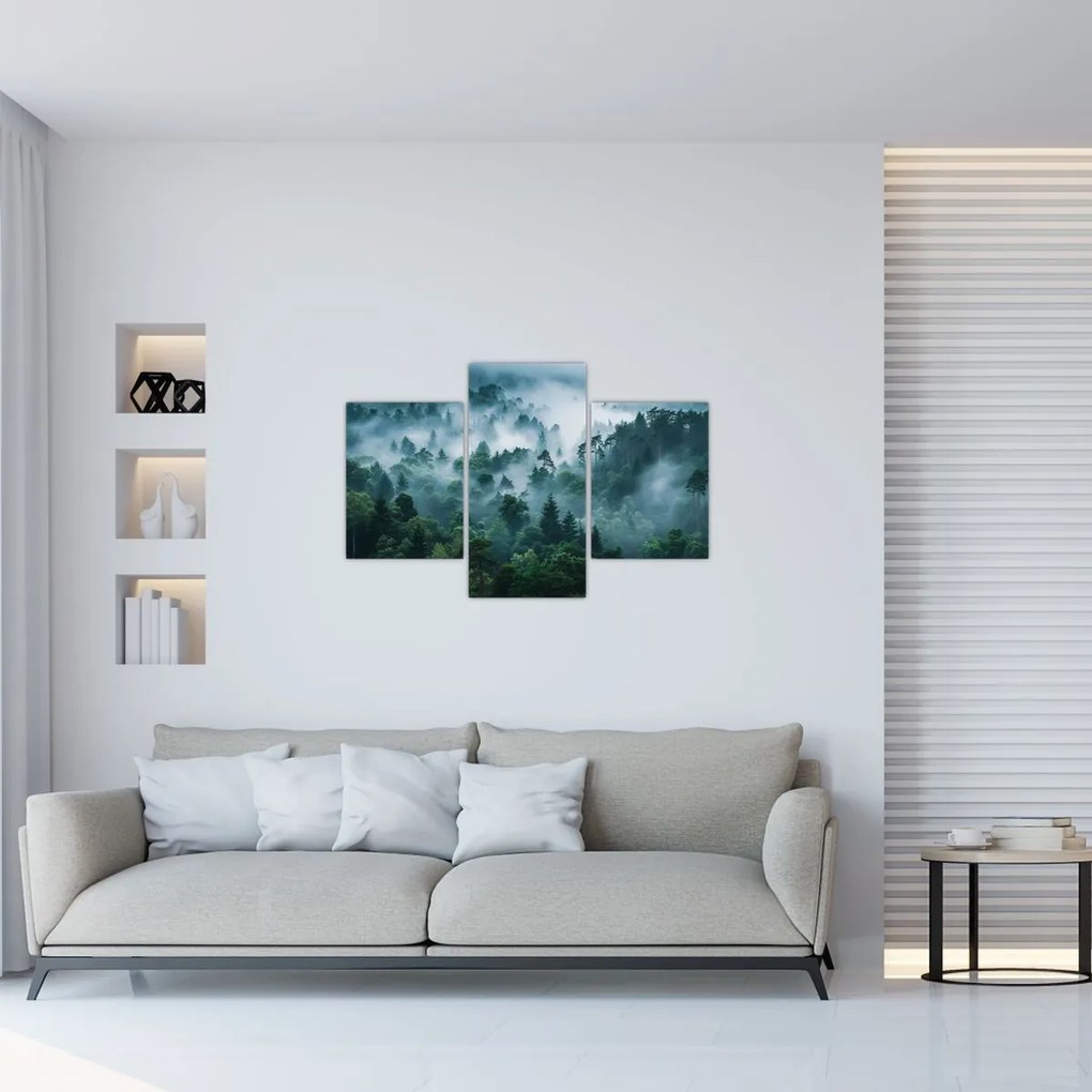 Kép - Erdő ködben (90x60 cm)