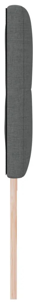 Fejtámla Gombos Párnázott Sötétszürke 200 cm Textil