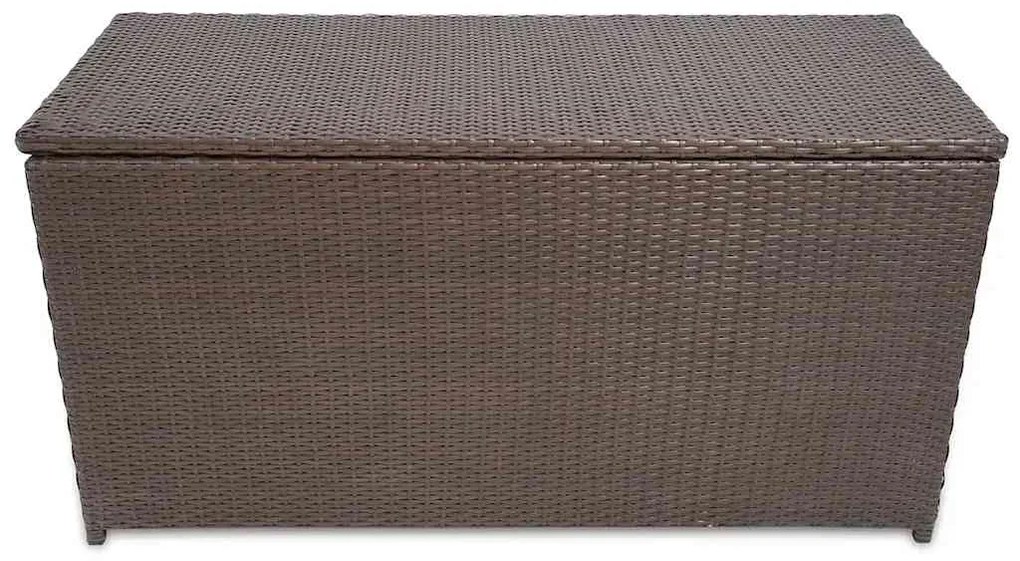 vidaXL barna polyrattan kerti tárolóláda 120 x 50 x 60 cm