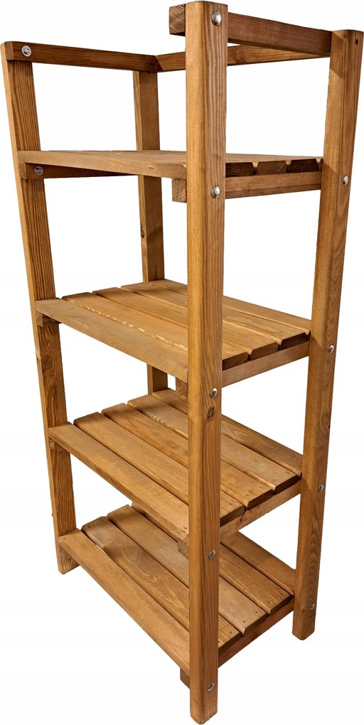 Fából készült, robusztus könyvespolc Dp 56/35/120 Tek