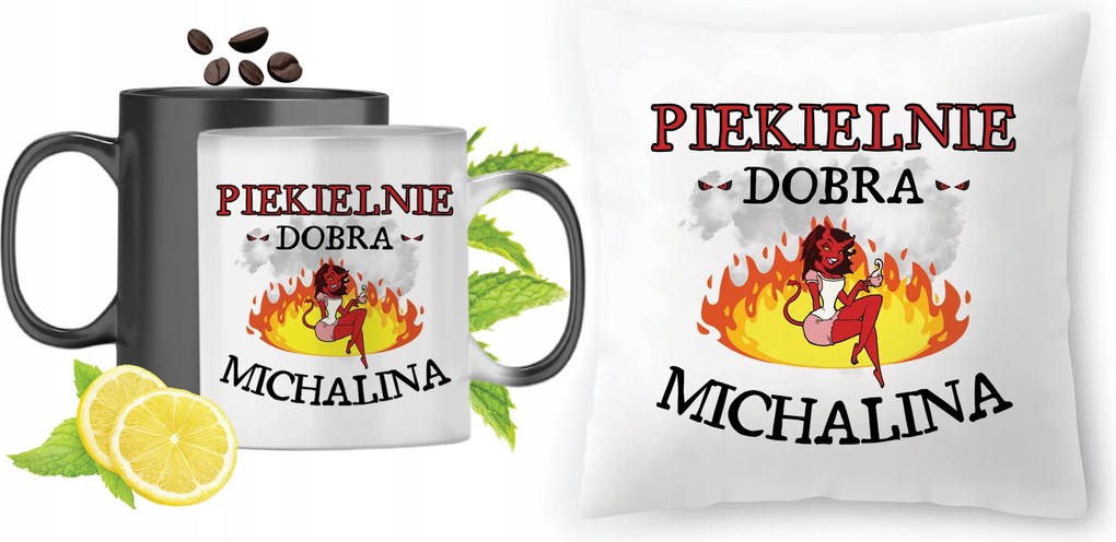 Michalina Mágikus bögre fényképes nyomott mintás párna szett