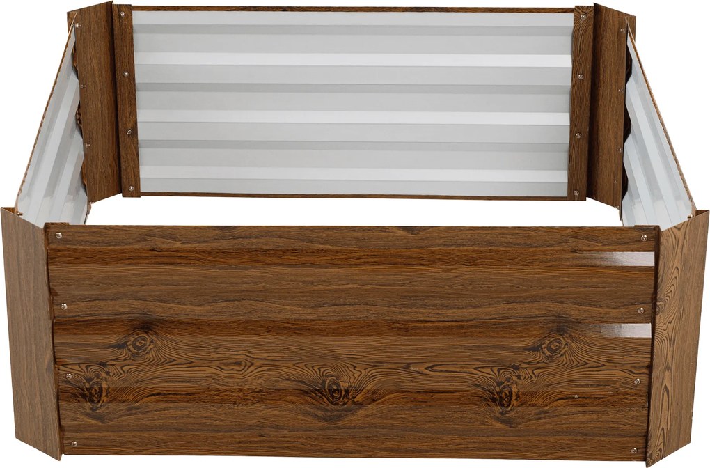 Magasított virágágy, barna, acél, NONKY TYP 3