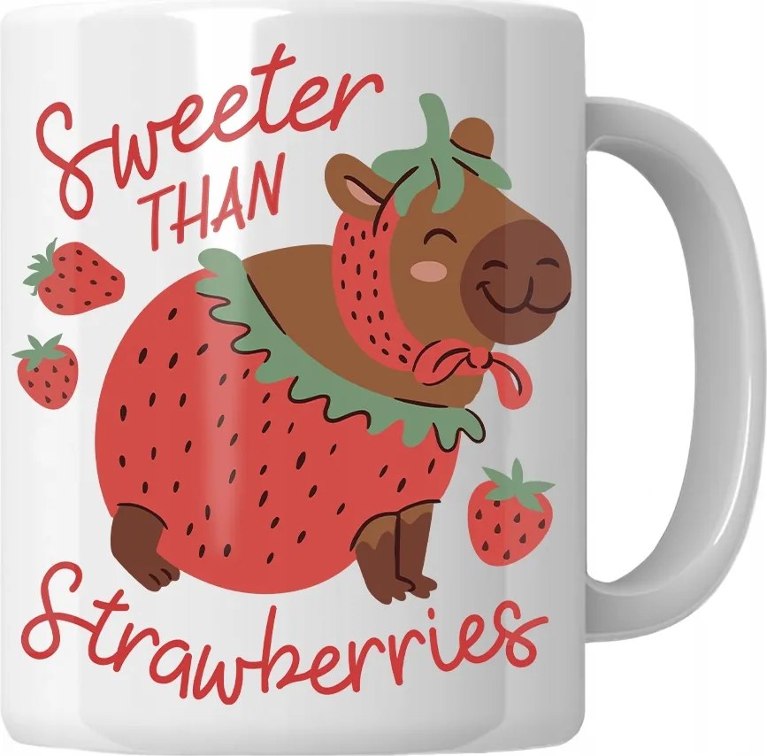 Bögre Sweeter Than Strawberries Ajándék Rajongóknak Kapibar Ajándék