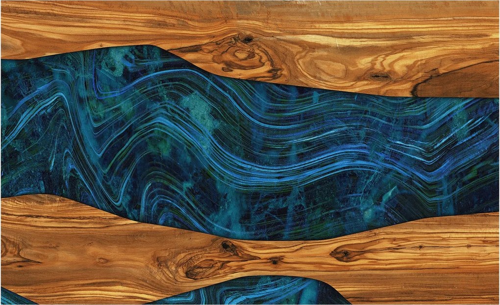 Fotótapéta Flizelin Szoba tapéta Kék fa 416x254 Ragasztó