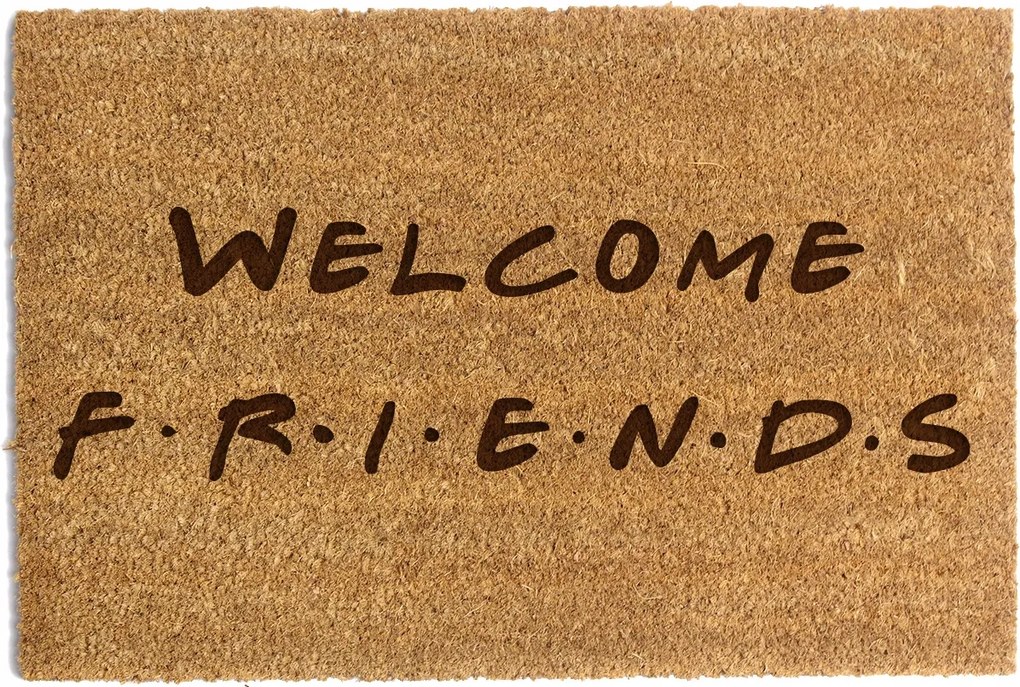 Lábtörlő Ajtó Alá 60 x 90cm "friends" Kókusz