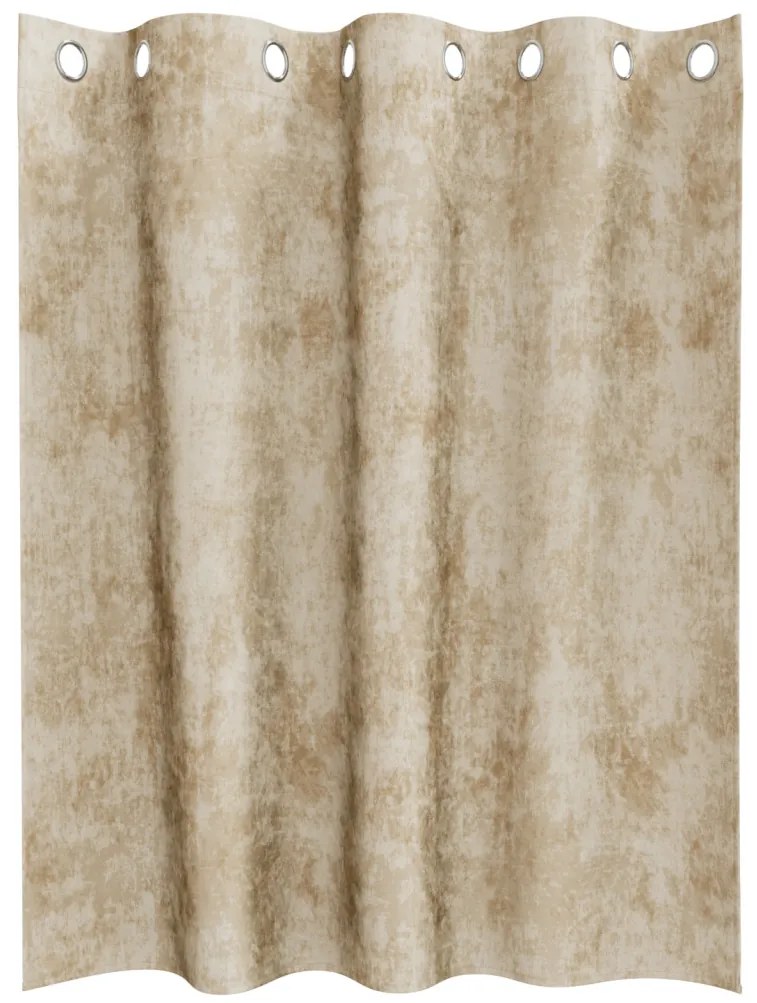 bársony függönyök 2 db grommettel krém 140x140 cm