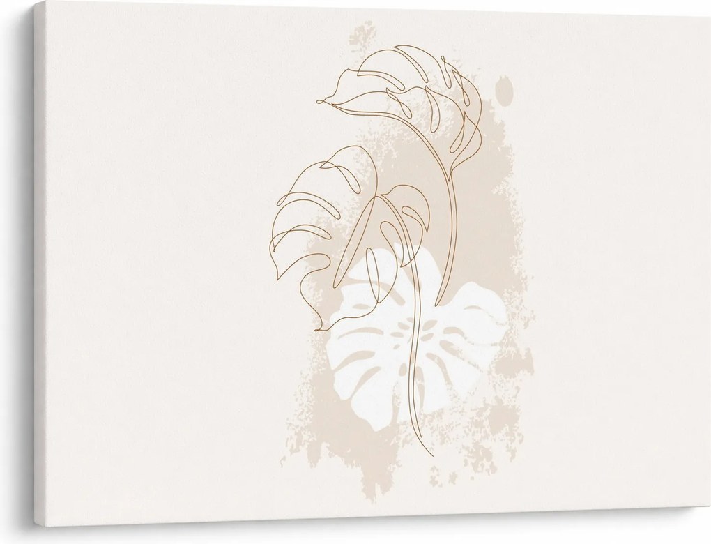 Kép - Line art monstera N⁰1 (70x50 cm)