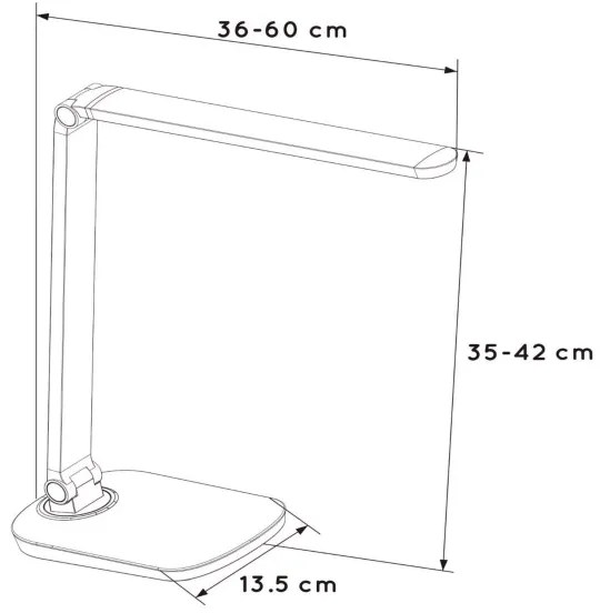 Lucide 24656/10/30 - LED asztali lámpa VARIO LED LED/8W/230V fekete