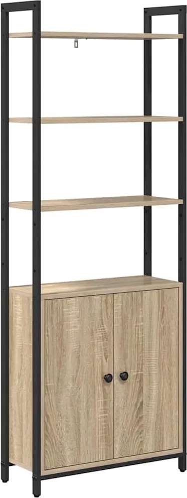 vidaXL Könyvespolc Sonoma tölgy 60 x 24 x 161 cm Faanyag