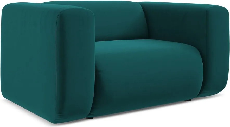 Türkiz bársony fotel Ekahi – Makamii