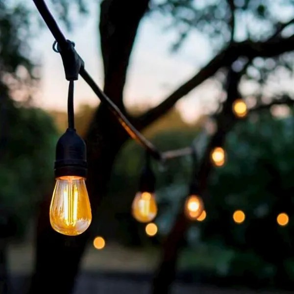 Kültéri dekorációs GIRLANDA lánc 17 m, 15xE27/15W/230V IP44