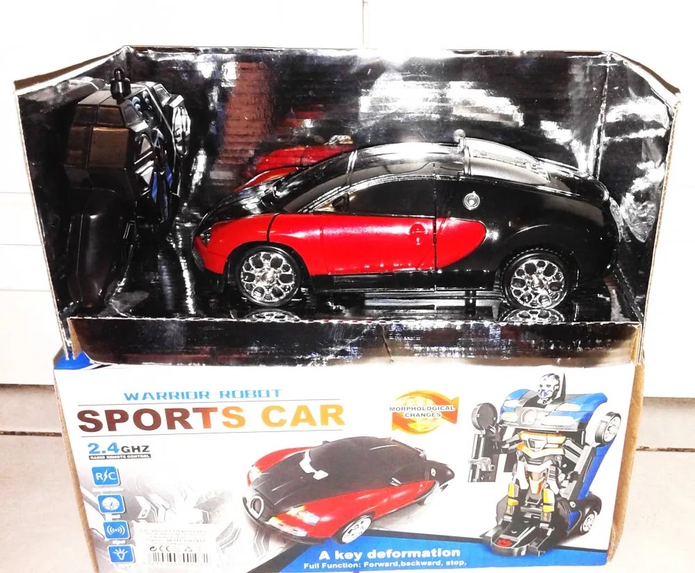 Bugatti Távirányítós Autobot Robot Autó 22 Cm 3+