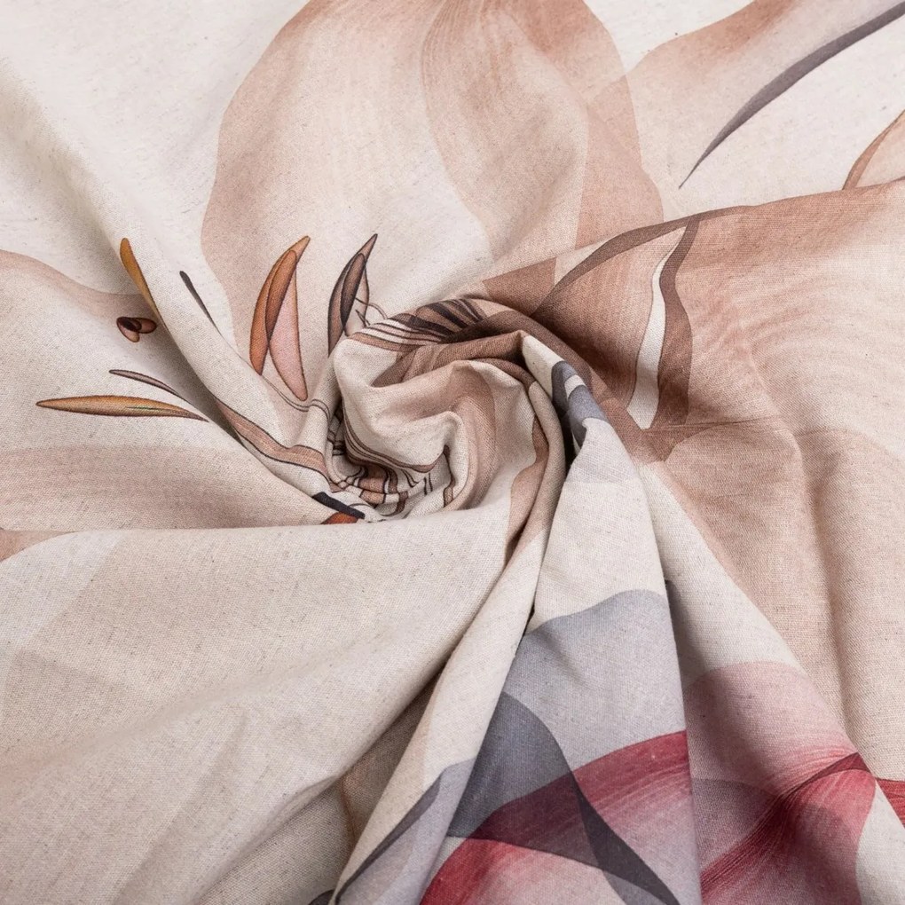 Lilie pamut és len keverékből készült ágyneműhuzat, 160 x 200 cm, 2 db 70 x 80 cm