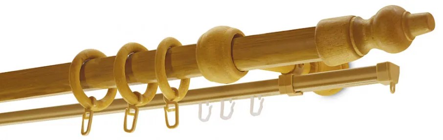 Fa végzárós rúd karnis világos tölgy 300 cm