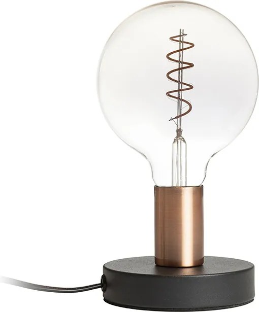 RENDL ALGOT stolní černá česaná měď 230V LED E27 15W