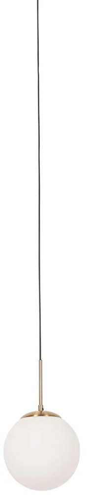 Art Deco függőlámpa arany színben, opálüveggel, fehér 1 fázisú sínadapterrel - Slimline Flore