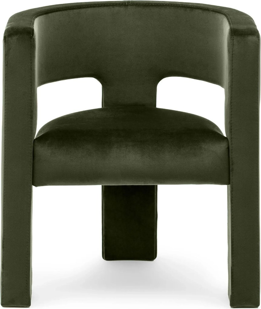 Sötétzöld design fotel ALPAH B VELVET