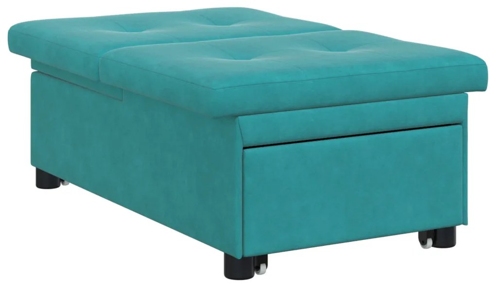 Kanapéágy Türkiz 67 x 194 x 38 cm Bársony