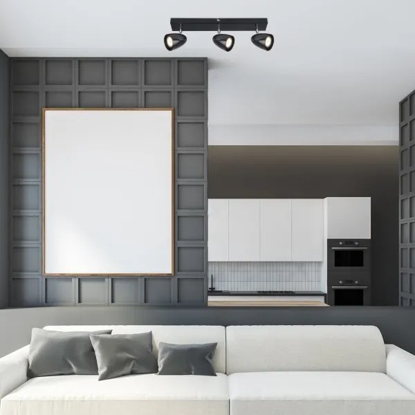 Rabalux 73019 - Spotlámpa PERICO 3xGU10/5W/230V fekete