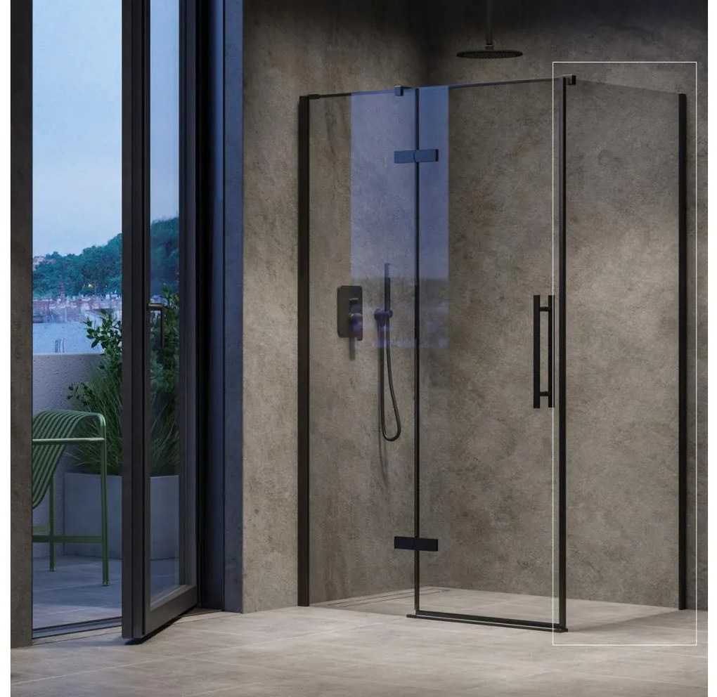 Ravak X9VV70300Z1 - COOL rögzített zuhanyfal 90x195 cm fekete