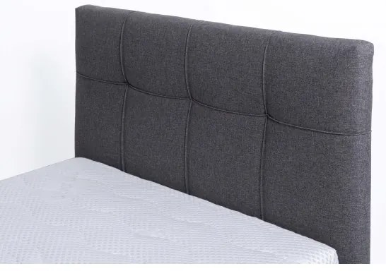 Kárpitozott ágy MARIA ONE 90x200 cm, matraccal és ágyneműtartóval, szürke