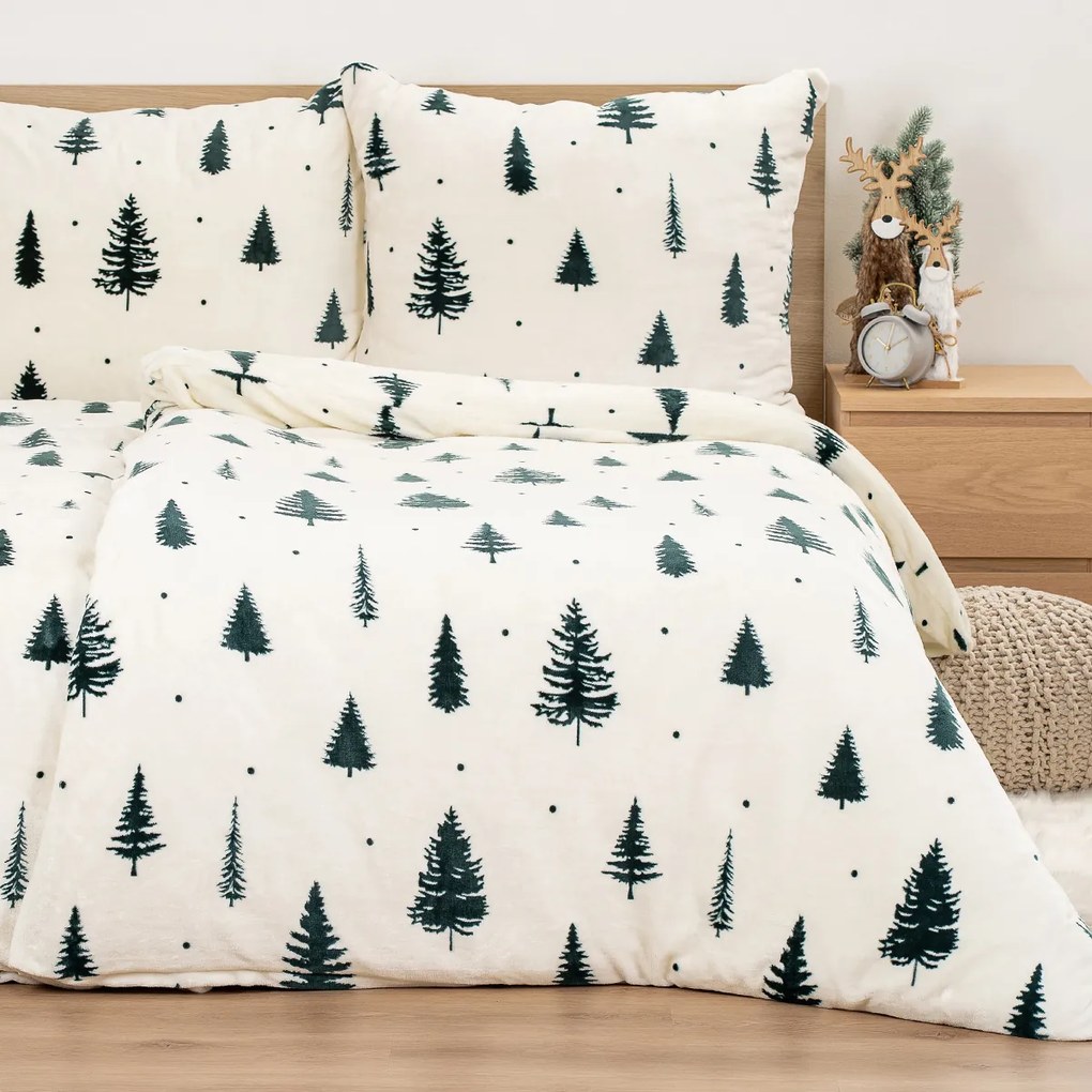 4Home Serene Forest mikroflanel ágynemű, 140 x 200 cm, 70 x 90 cm