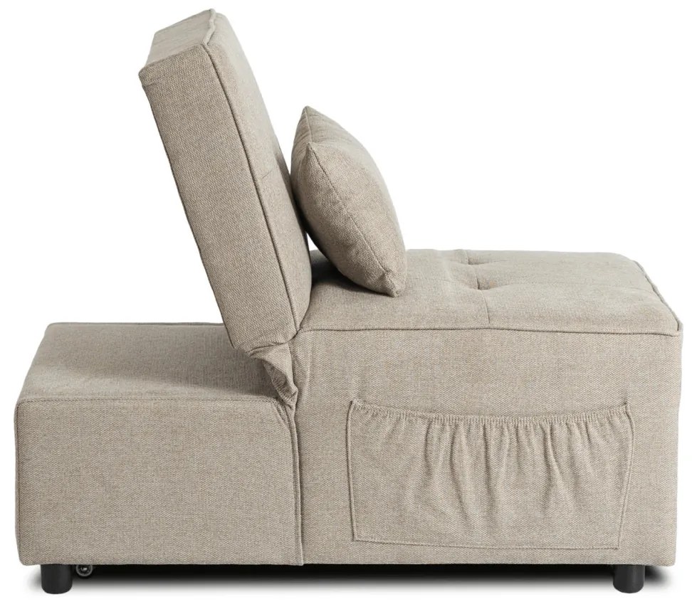 Ágyazható Fotel Bézs Színben. IBERIS 67 cm