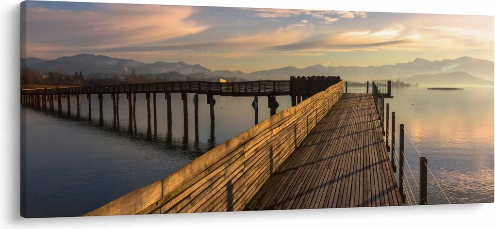 Kép - Az Obersee-tó partján (120x50 cm)