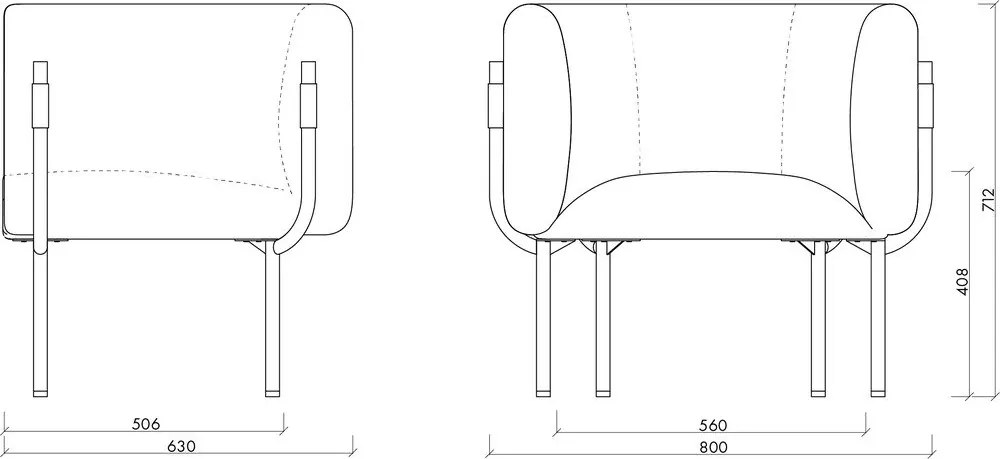 Zöld fotel Ubi – noo.ma